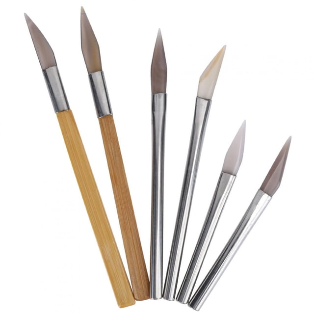 Cuchillo de ágata Pulidor de ágata de plata de diferentes formas para joyería de plata esterlina de oro Platino