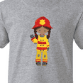 thumbnail image 4 of Inktastic African American Girl, Girl Fireman, Firefighter Youth T-Shirt, 4 of 5