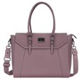 thumbnail image 5 of Mosiso Women Laptop Tote Bag Compatible 15.6-17 Inch MacBook&Notebook, Premium PU Leather Business Work Travel Shoulder Handbag with Thick Shockproof, Purple, 5 of 7