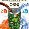 thumbnail image 3 of 30 Oz Tumbler St. Patrick's Day Four-leaf Clover Tumbler with Lid and Straw, Birthday Gift Cup for Friend Women Men Coffee Travel Mug Thanksgiving Day Halloween Christmas Gift Water Bottle, 3 of 7
