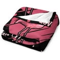 thumbnail image 5 of Custom Flamingo Blanket Gifts with Name - 40x30 Inches Cute Throw Blanket for Women & Girls - Black Soft Fuzzy Blankets for Lap & Chair, for Flamingo Lovers, 5 of 6