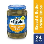 Vlasic Bread and Butter Pickles, Sweet Pickle Chips, 24 fl oz Jar