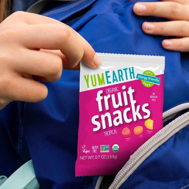 YumEarth, Organic Tropical Fruit Snacks, 10 Ct Box, Gluten Free