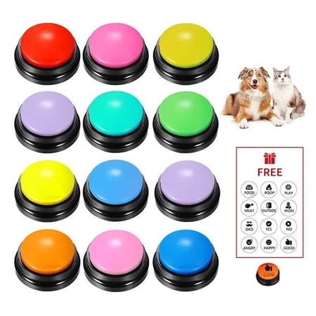 8/11pcs Voice Recording Button Pet Toys Dog Buttons for Communication Pet Training Buzzer Recordable Talking Toy Intelligence