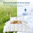 thumbnail image 5 of Dafinner 100% Organic Cotton Goose Feather Down Fibers Comforter Full Size, Hypoallergenic & Breathable Medium Warmth for All Season Duvet Insert (82x86, White), 5 of 9