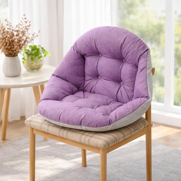 Cojín para Silla Colgante Almohadilla Gruesa para Silla Hamaca Asiento Suave para Cestas Colgantes Respaldo para Silla Colgante de Interior Y Exterior Violeta