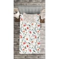 thumbnail image 3 of Ambesonne Watercolor Quilted Bedspread Set 2 Pcs, Retro Birds on Branches, Twin Size, Multicolor, 3 of 3