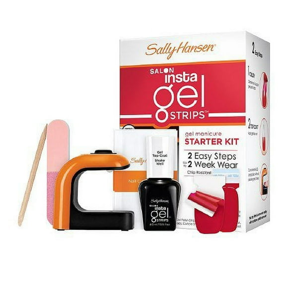 2pc Sally Hansen Salon Insta Gel Strips Starter Kit Red My Lips - 1 Kit