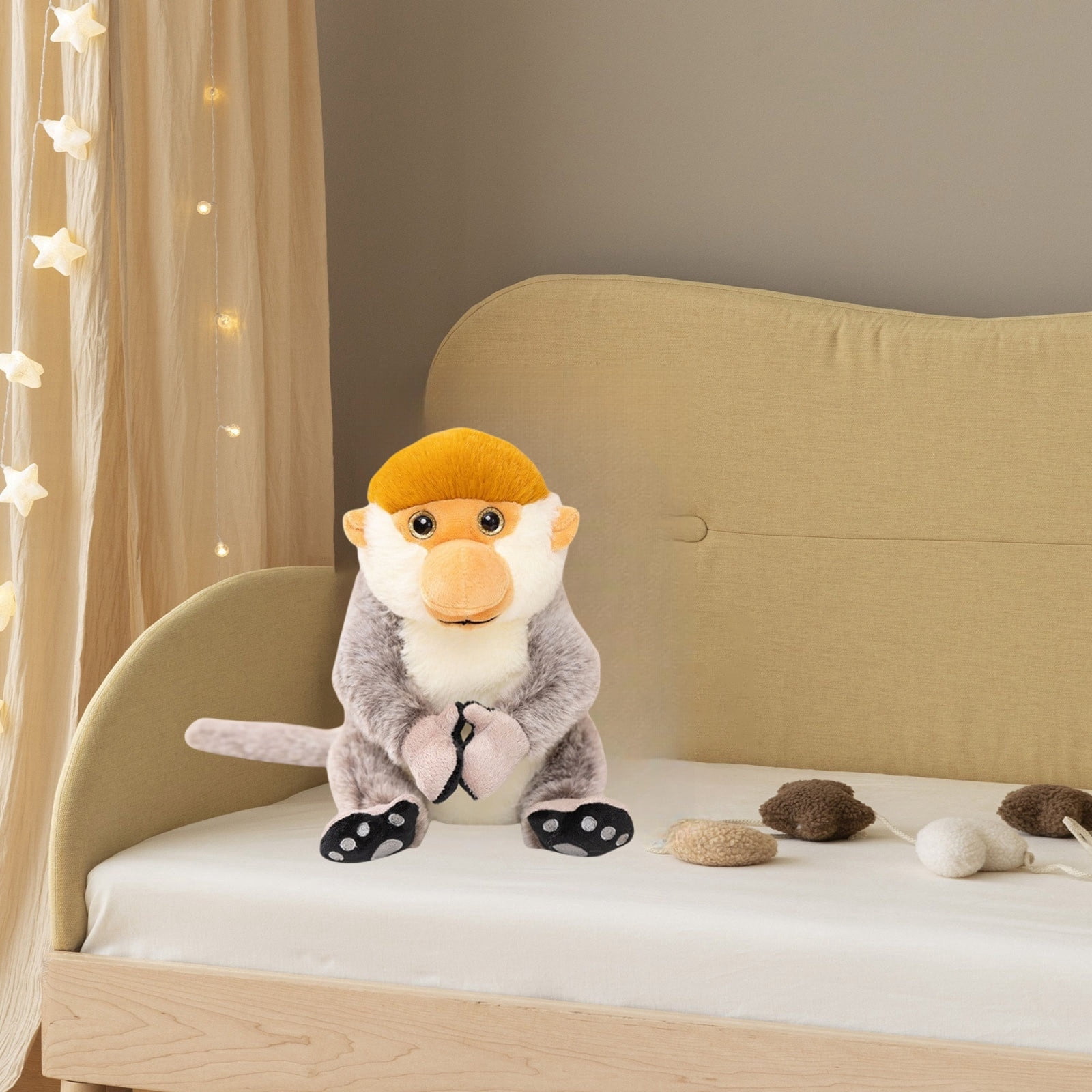 Musatteng Nesting Monkey Plush Set - 3 Soft Huggable Stuffed Animals with Weighted Beans for Calming Sensory Play, Ages 3+ Hypoallergenic Stress Relief Toy