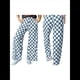 thumbnail image 3 of Pantalones Casuales A Cuadros para Mujer, Cintura Elástica, Cómodos, Holgados, de Pierna y con Bolsillos Azul Mar XL, 3 of 7