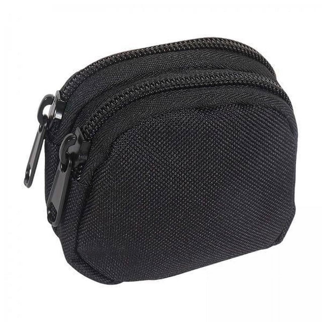 Monedero 3x Con Presilla Para Cinturón Estuche Para Monedas Multifuncional Impermeable De Doble Capa Negro