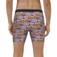 thumbnail image 4 of Cauagu Retro Cassette Print Men's Boxer Briefs, Funny & Cute Underwear Elastic Waistband Briefs Ideal Gift for Men,1-Pack, 4 of 7