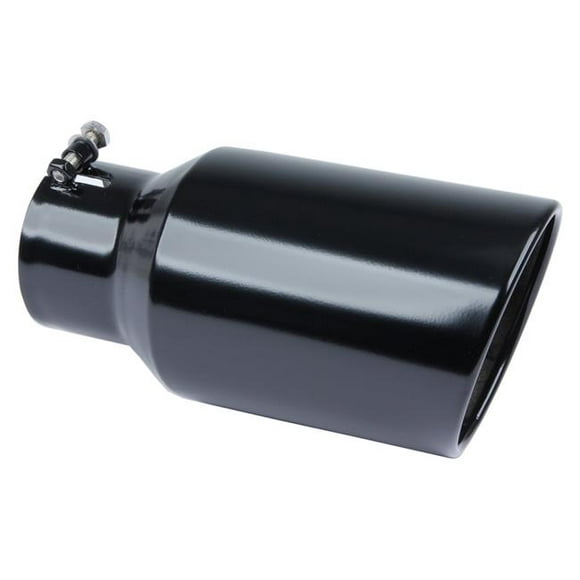 Pypes Performance Exhaust PYPEVT406B 4 x 6 x 12 in. Rolled Bolt on Tail Pipe Tip, Black