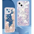 thumbnail image 3 of for iPhone 13 Pro Case Girly Flower Design with Cute Bunny, Kawaii Rabbit Case for iPhone 13 Pro Purple Floral Pattern, Clear Girls Case for iPhone 13 Pro Soft TPU with Camera Protection (Purple), 3 of 7