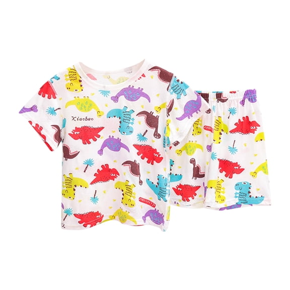 Outfit for Boys 10-12 Years Kids Girls Boys 2 Piece Sleepwear Short Sleevel T Shirt Shorts Pajama Loungewear Set Pj Red, 9-10 Years