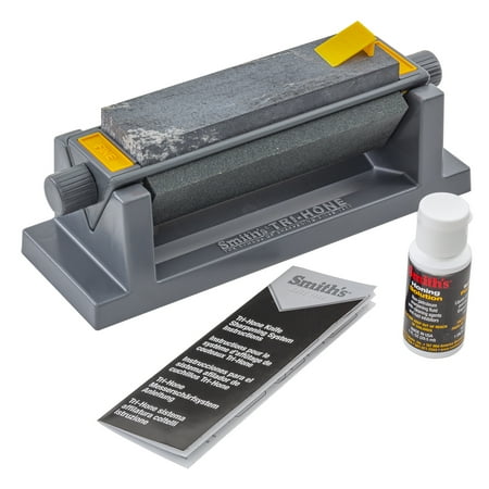 UPC: 0027925060063 | Smith’s TRI6 Arkansas Tri-Hone Stone Sharpening System – Grey – 6” Fine  Medium  & Coarse Stones – 3-Way Honing – Nonslip Rubber Feet – Restore Tools  Hunting  Kitchen  Fishing & Pocket Knives