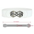 thumbnail image 3 of INSPIRE CHIC Women's Metal Interlocking Buckle Stretch Band Cinch Belt, 3 of 5