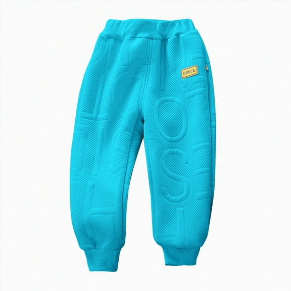 Hessimy Toddler Baby Boys Jeans Cotton Pants Casual Loose Fit Elastic Waist Cargo Pants Solid Color Comfy Baggy Pocket Haren Denim Long Pants Kids Clothes (Blue,6-12 Months)