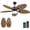 Brown, variant on PHORUS 50" Tropical Ceiling Fan with Light and Remote/APP, Outdoor Waterproof Palm Leaf Ceiling Fan, 6 Speeds Quiet DC Motor, Wet Rated for Patio, Porch, Brown