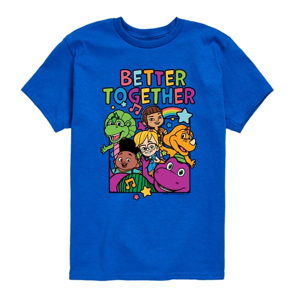 Barney - Better Together - Youth Boys Short Sleeve Graphic T-Shirt