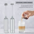 thumbnail image 2 of Milk Frother Handheld Electric,Travel Coffee Frother. for Foaming, Latte/Cappuccino Mixer Drink, Hot Chocolate, 2 of 9