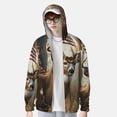 thumbnail image 2 of Balery American Wildlife Deer Forest Sudadera ligera de manga larga con capucha y protección solar UPF 50+ para hombre y mujer, ideal para pesca y running-X-Large, 2 of 7