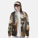 thumbnail image 2 of Fotbe American Wildlife Deer Forest Chaqueta con Protección Solar UPF 50+ para Hombre y Mujer, Camisa con Capucha y Bolsillos-Medium, 2 of 7