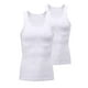 thumbnail image 2 of Penkiiy Camisas sin mangas de compresión de 2 paquetes para hombres, camiseta de entrenamiento de gimnasio deportiva, 2 of 5
