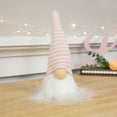 thumbnail image 2 of Northlight Striped Hat Spring Gnome - 7.5" - Pink and White, 2 of 5