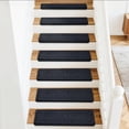 thumbnail image 2 of PURE ERA Non Slip Carpet Stair Treads Set of 14 Self Adhesive Rugs Covers Mats Soft Washable(Black 9.5" x 30"x1.2"), 2 of 12