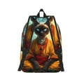 thumbnail image 7 of Geaub moonlit hairless cat monk durable canvas backpack: stylish, lightweight, and spacious with adjustable straps, 7 of 7