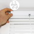 thumbnail image 3 of 10pcs Hold Down Brackets Clear Plastic Blinds Bottom Rail Holder Clips For 2 Inch Horizontal Blinds Window Shades, 3 of 5