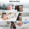 thumbnail image 4 of Allytechgroup for Samsung Galaxy A13 5G Case, Pu Leather Detachable Cards Holder 2 In 1 Wallet Case Comaptible with Magsafe Kickstand Magnetic Shockproof Back Cover for Samsung Galaxy A13 5G, Brown, 4 of 7