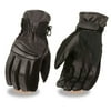 Milwaukee Leather SH296 Men's Black Summer Leather and Mesh Racing Gloves Black