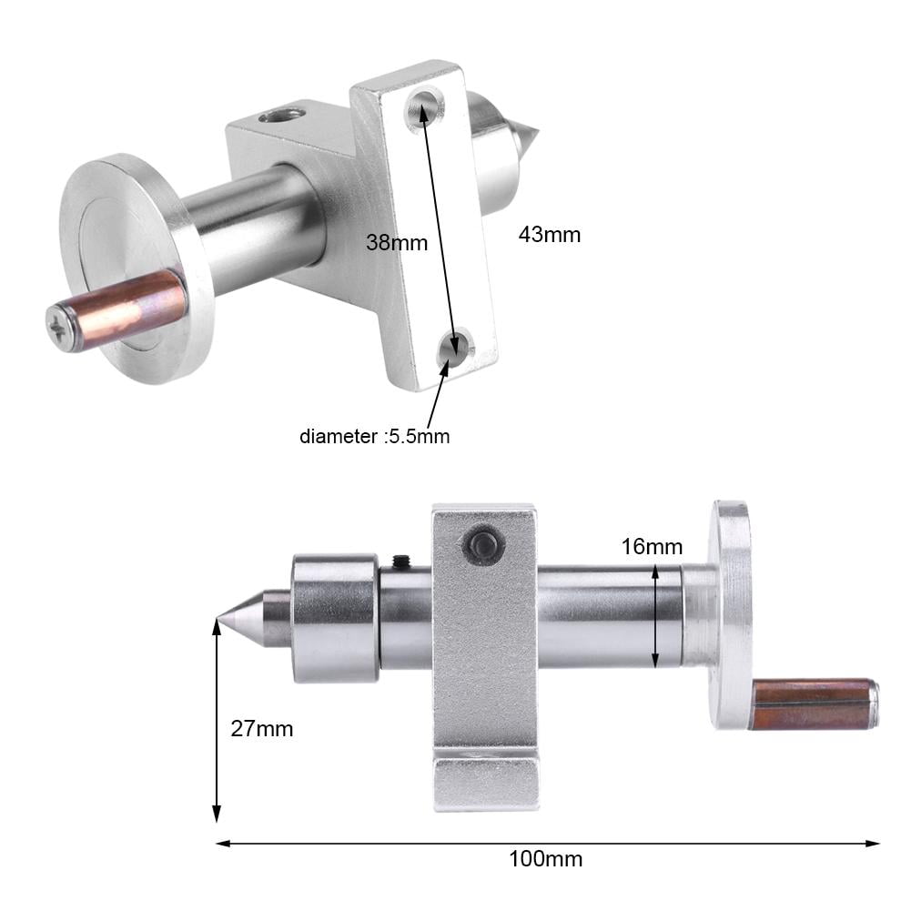 Woodworking Tool Live Center DIY Parts Accessories Double Bearing Rotary Center Adjustable Mini Lathe Woodworking for Domestic lathes