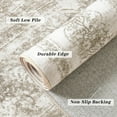 thumbnail image 5 of BERTHMEER 3'x5' Area Rugs Washable Vintage Oriental Rugs for Office Entryway Bedroom Throw Rugs Non-slip, Taupe, 5 of 7