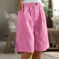 thumbnail image 2 of frariair ​Breathable Wide Leg Women's Shorts With Stretch Waistband Summer Casual Athletic Shorts Knee Length Outdoor Activities​ Pink, 2 of 9