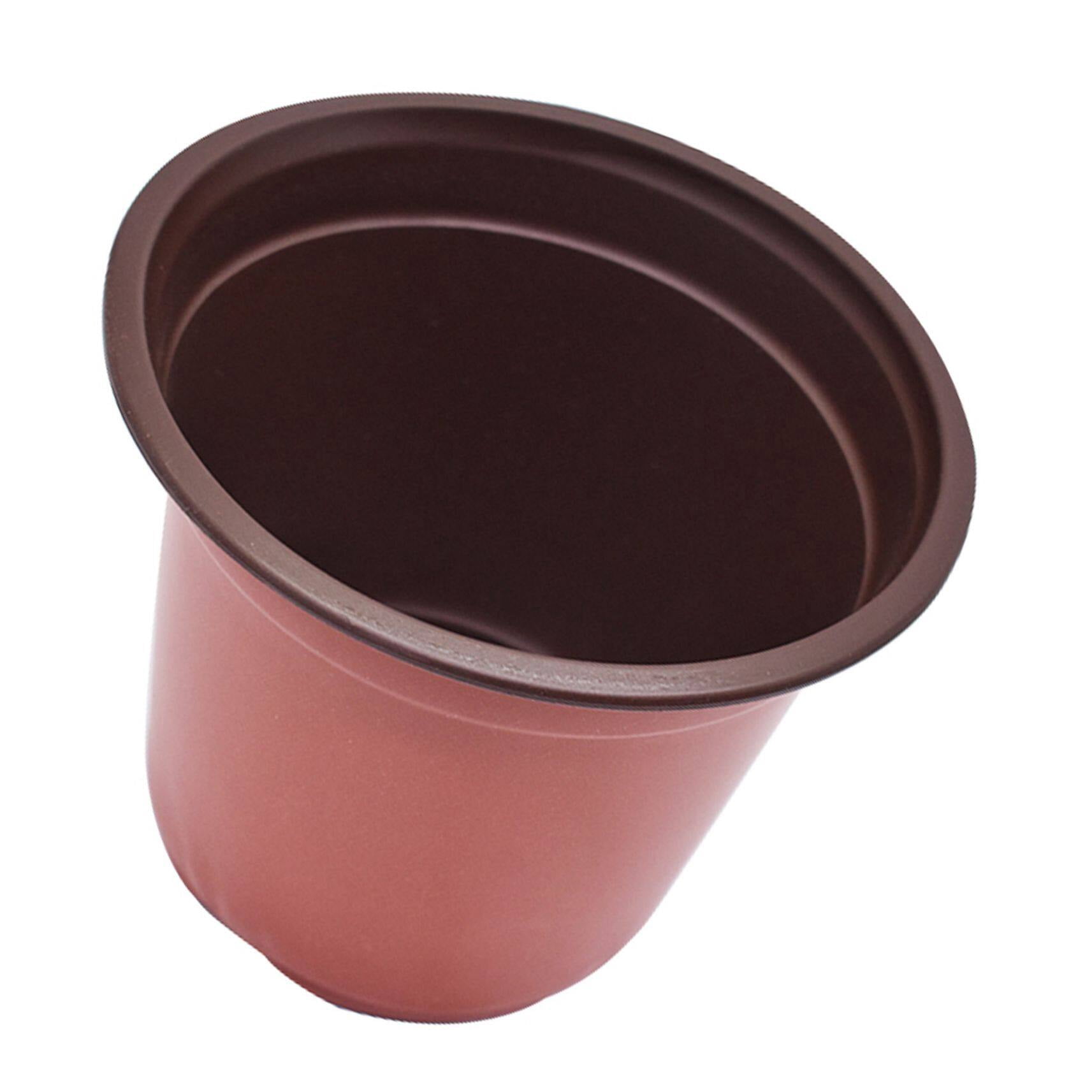 100Pcs Nursery Seedlings Pots, 5.5" x 5" Plastic Planting Flowerpots Gardening Pot Cups Seed Starting Flower Containers for Succulents, Brick Red