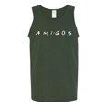 thumbnail image 2 of Friends Amigos Parody Pop Mens Graphic Tank Top, Forest Green, Large, 2 of 3