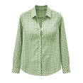 thumbnail image 5 of GUACER Womens Long Sleeve Blouses Gingham Collared Button Down Shirts Loose Casual Fall Tops, 5 of 8