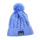 thumbnail image 1 of Gorra de deportes al aire libre Gorro de punto con bola V5.0 compatible con Bluetooth Auricular inalámbrico Llamada Música Gorro de invierno cálido, Azul sidaley EL001032-02, 1 of 2