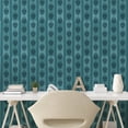 thumbnail image 3 of Ambesonne Damask Peel & Stick Wallpaper for Home, Medieval Gothic Rococo, 13"x72", Petrol Blue, 3 of 6