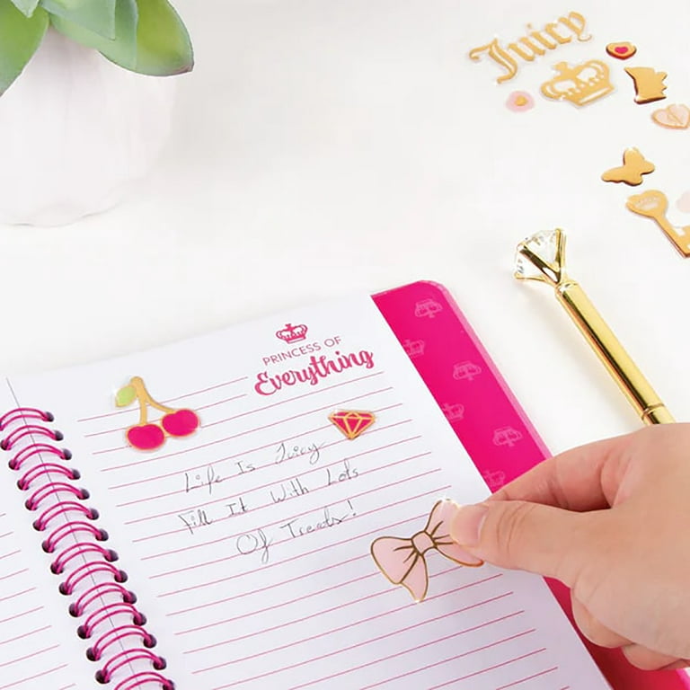 Juicy Couture Boxed Journal Pen Set - Princess of Everything, Pink