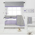 thumbnail image 2 of Bacati - Aztec Love Grey/Purple Musical Baby Crib Mobile, 2 of 8