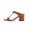 Brown, variant on Sandals for Women Chunky High Heel Ankle Strap Slingback Square Open Toe Matte Leather Dress Pumps Shoes