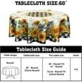 thumbnail image 2 of Sunflower Floral Tablecloth Round 60 Inch Buffalo Plaid Table Cloth Waterproof Reusable Table Cover Decorative for Picnic Party Holiday, 2 of 8