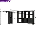thumbnail image 4 of Homieasy Closet system with 9 wooden drawers, 7 hanging rods and corner tower, corner closet system with hanging, 127.5" L-shaped walk-in wardrobe organizer, 2000+ lbs capacity, set of 4, Black, 4 of 7
