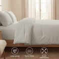 thumbnail image 3 of U by Bedsure 3 Pieces King Comforter Bedding Set, Beige Bed Comforter Set for All Seasons, 1 Lightweight Prewashed Comforter and 2 Pillowcases, 3 of 7