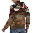 thumbnail image 6 of Daiia Rustic American Flag Wood for Men's Fashion Hoodies & Sweatshirts with Kangaroo Pocket Hooded Sweatshirt Breathable & Moisture Wicking-3X-Large, 6 of 7
