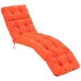 thumbnail image 1 of Gymax 73-inch Chaise Lounge Cushion Thickened Recliner Cushion w/ 4 String Ties Orange, 1 of 7